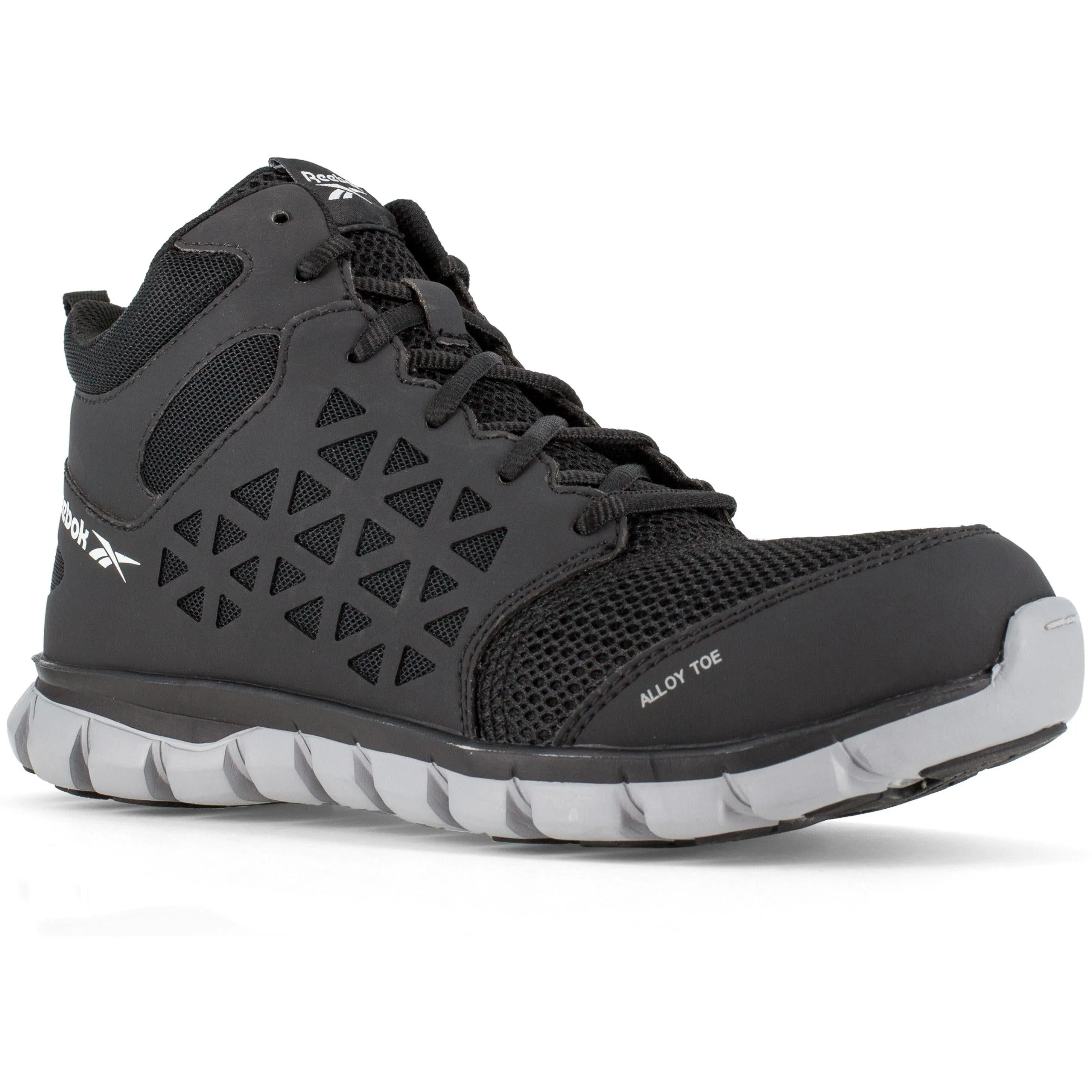 Reebok Men's Sublite Cushion Alloy Toe Athletic Work Shoe- Black- RB4141