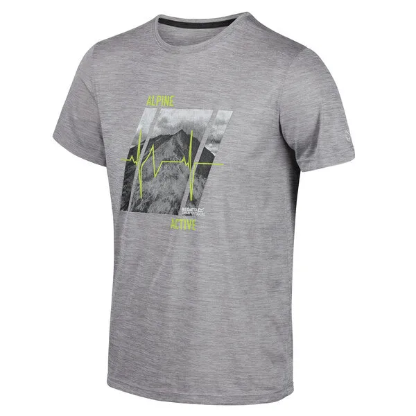 Regatta Men's Fingal V Short Sleeve Graphic T-Shirt Rock Grey