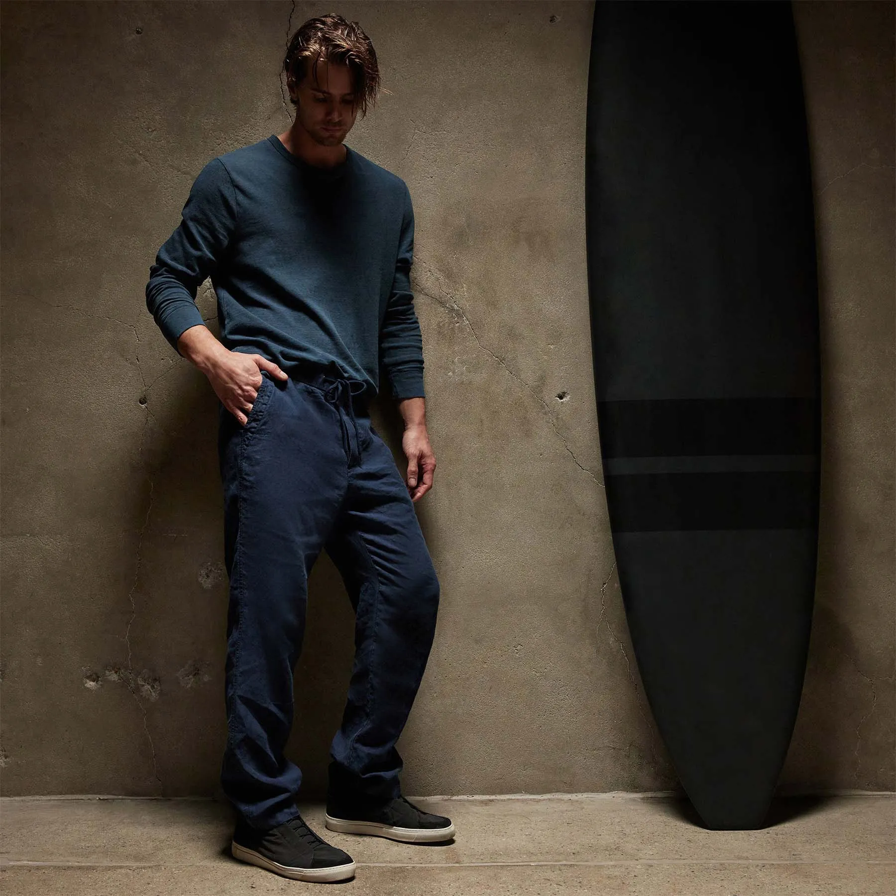 Relaxed Linen Pant - Imperial Pigment