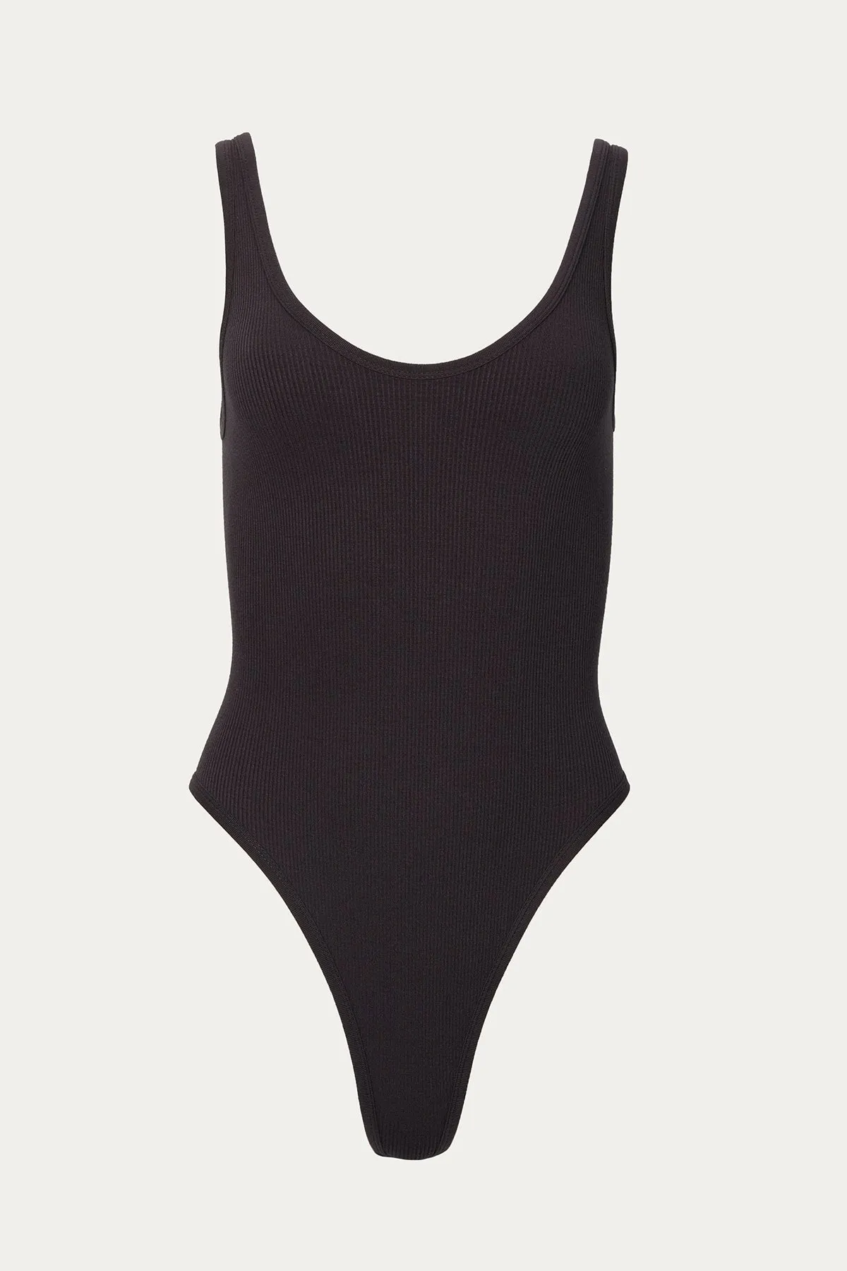 RIBBED STRETCH-MODAL BODYSUIT
