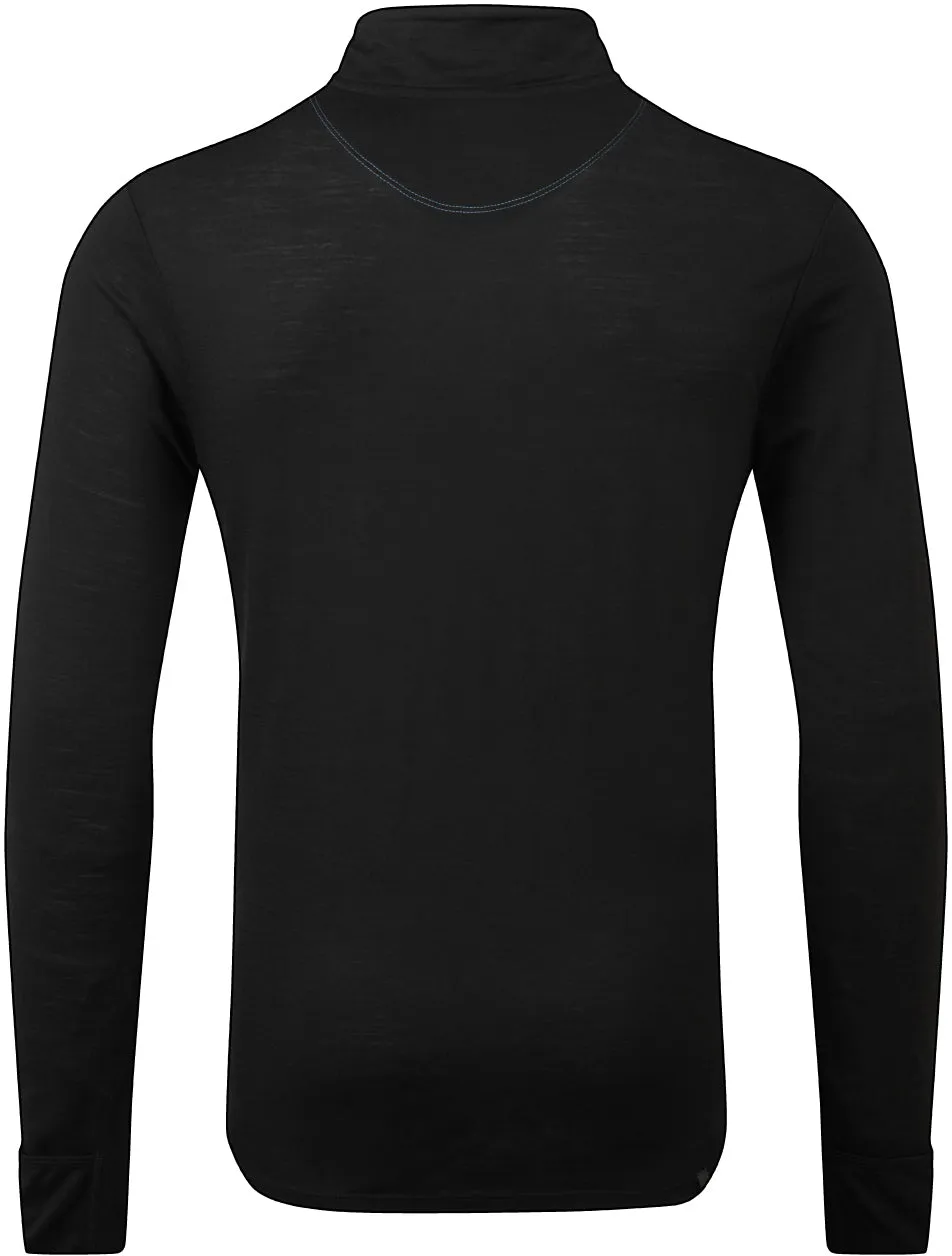 Ronhill Tech Merino Half Zip Long Sleeve Mens Running Top - Black