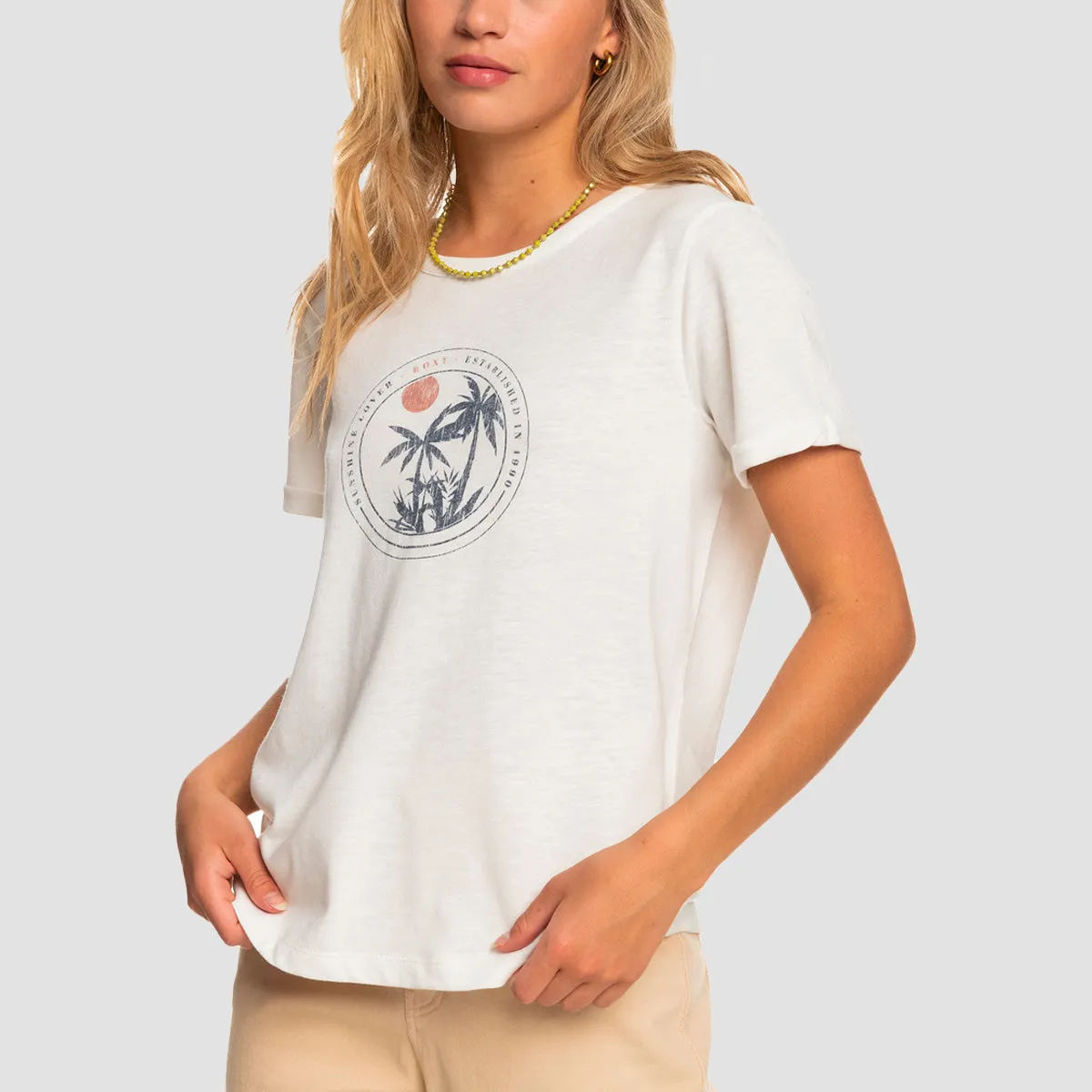 Roxy Ocean After T-Shirt Snow White - Womens