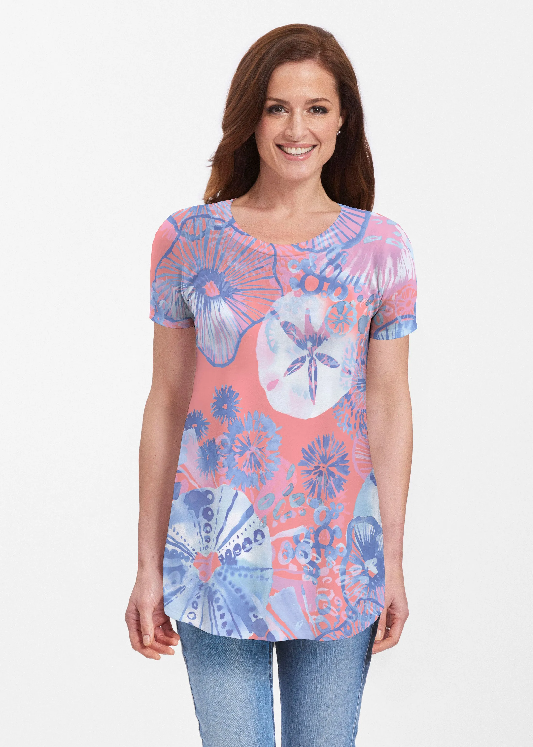 Sand Dollar (16257) ~ Short Sleeve Butterknit tunic