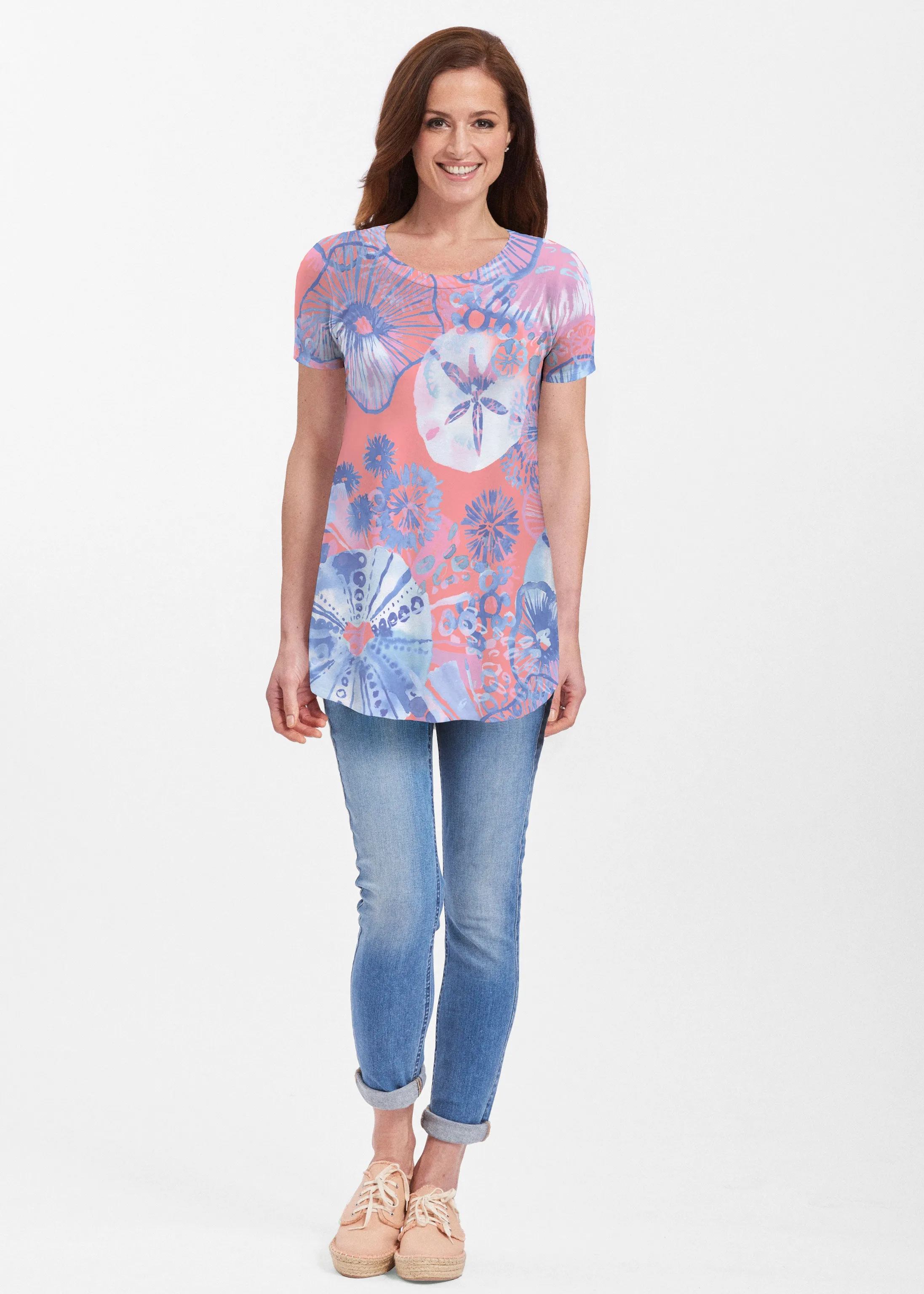 Sand Dollar (16257) ~ Short Sleeve Butterknit tunic