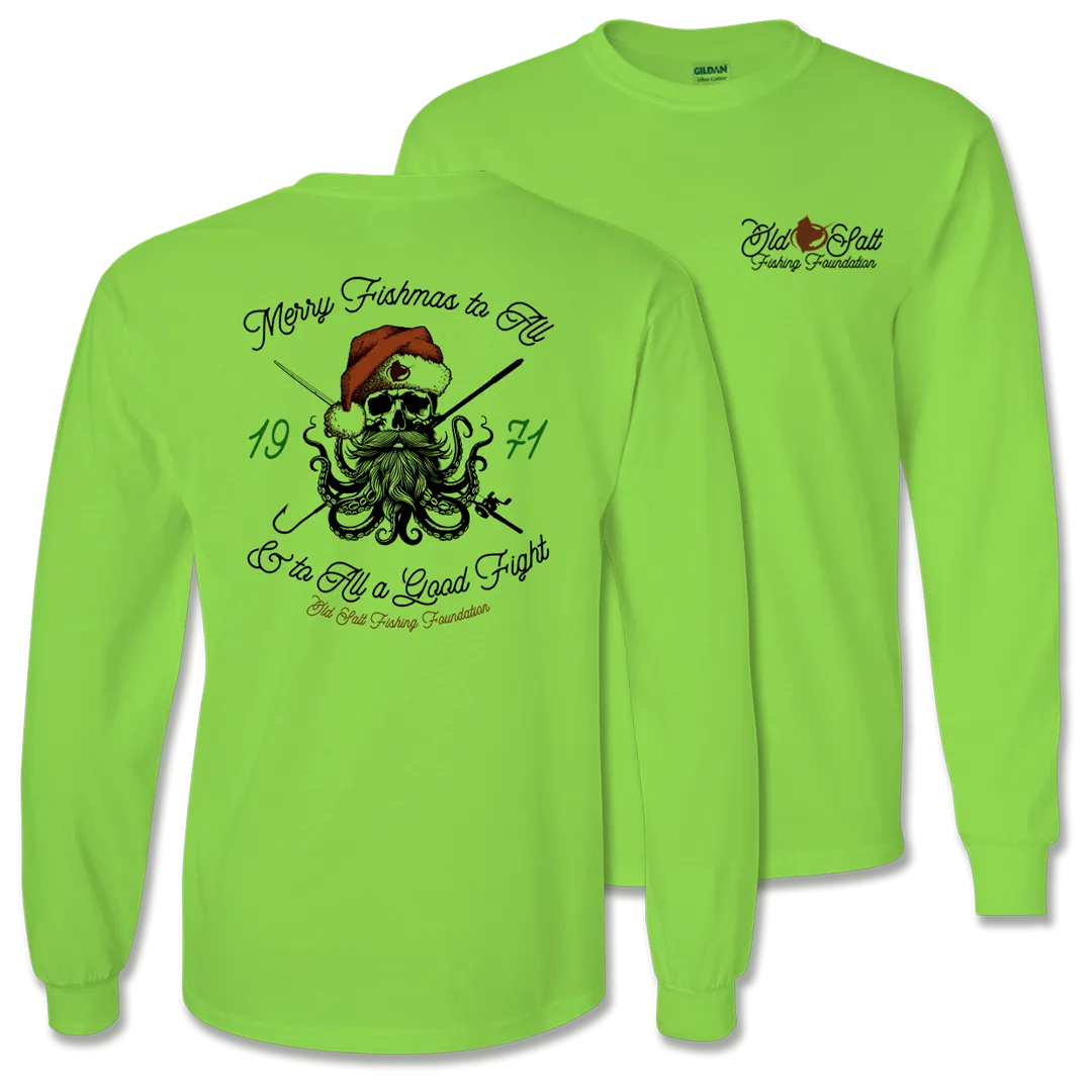 SantaPus - Unisex Long Sleeve Cotton Blend Tee