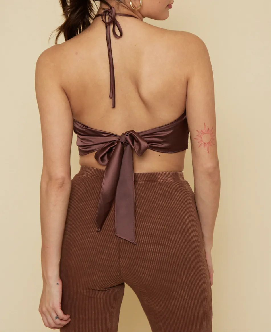 Satin Halter Top