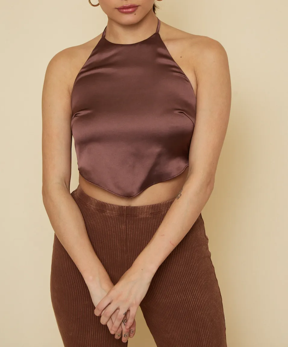 Satin Halter Top