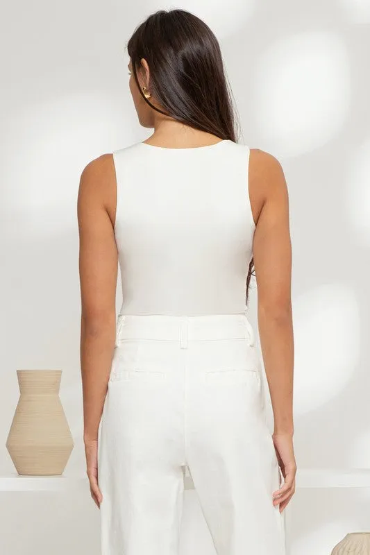 Scoop Neck Sleeveless Tank Top