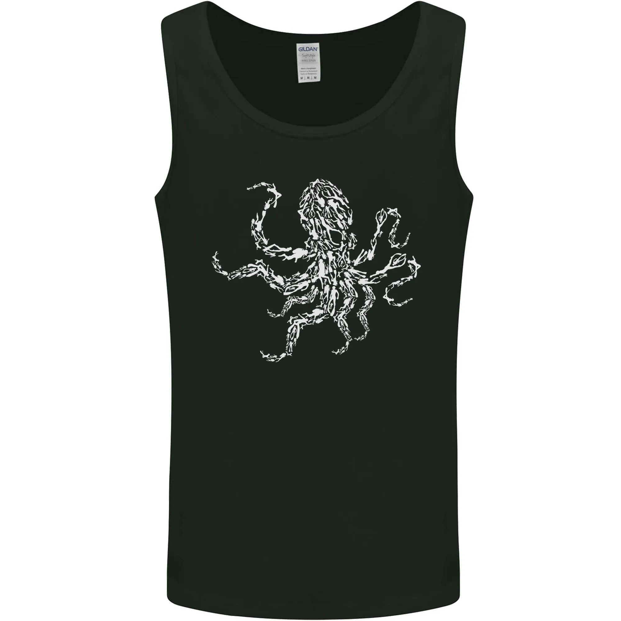 Scuba Diving Octopus Diver Cthulhu Kraken Mens Vest Tank Top