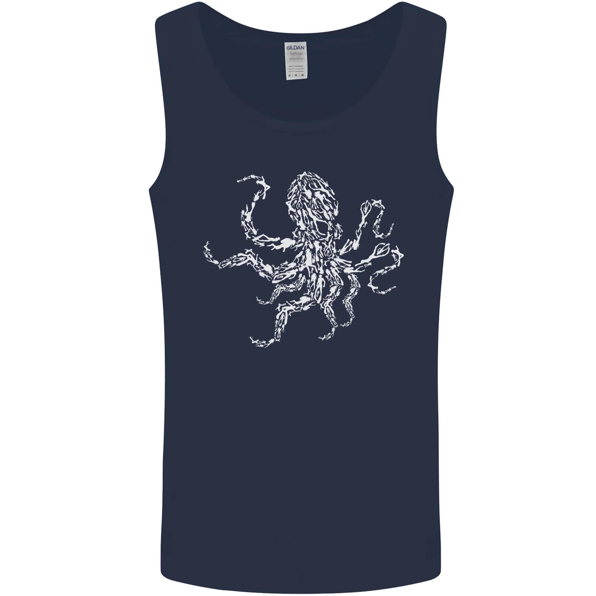 Scuba Diving Octopus Diver Cthulhu Kraken Mens Vest Tank Top