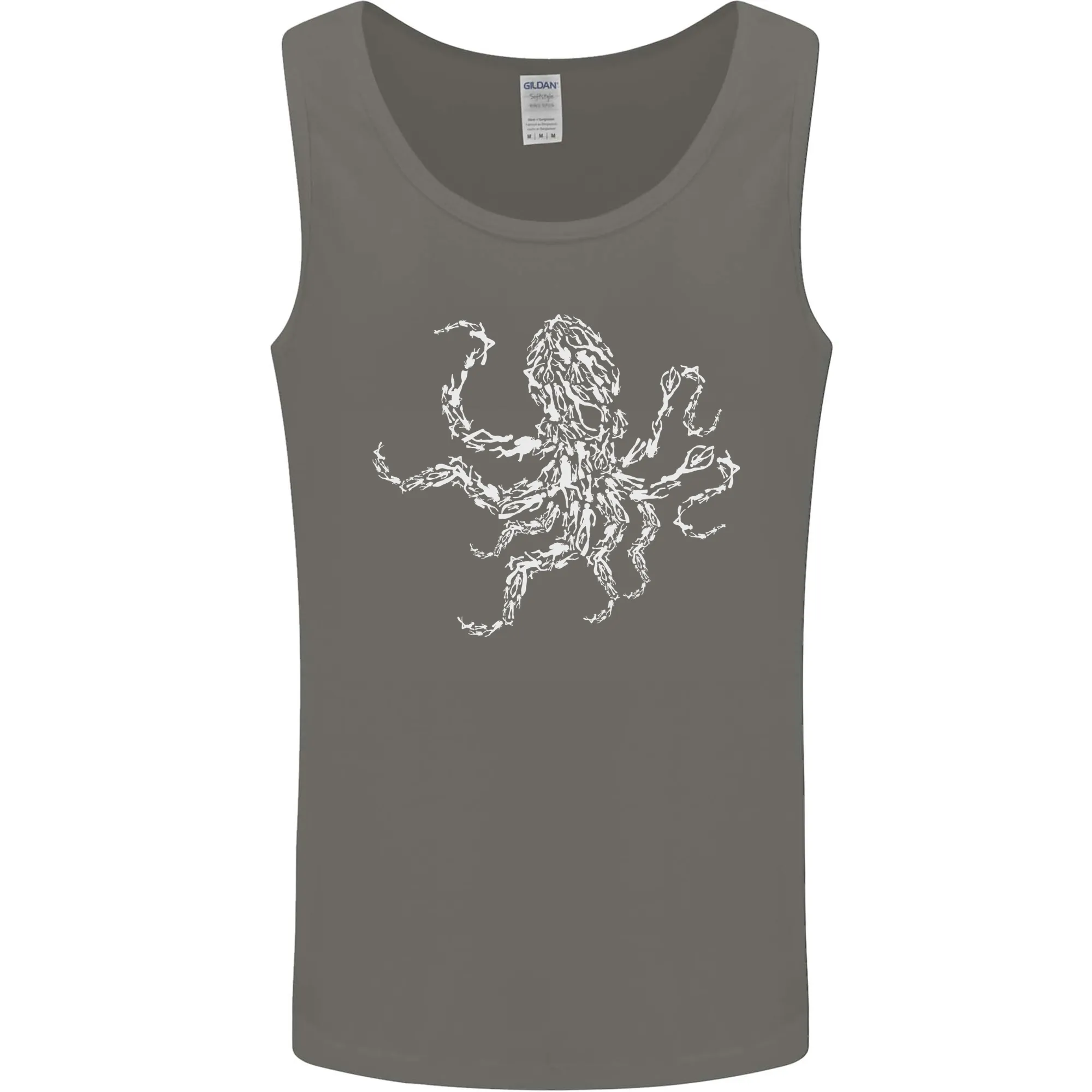 Scuba Diving Octopus Diver Cthulhu Kraken Mens Vest Tank Top