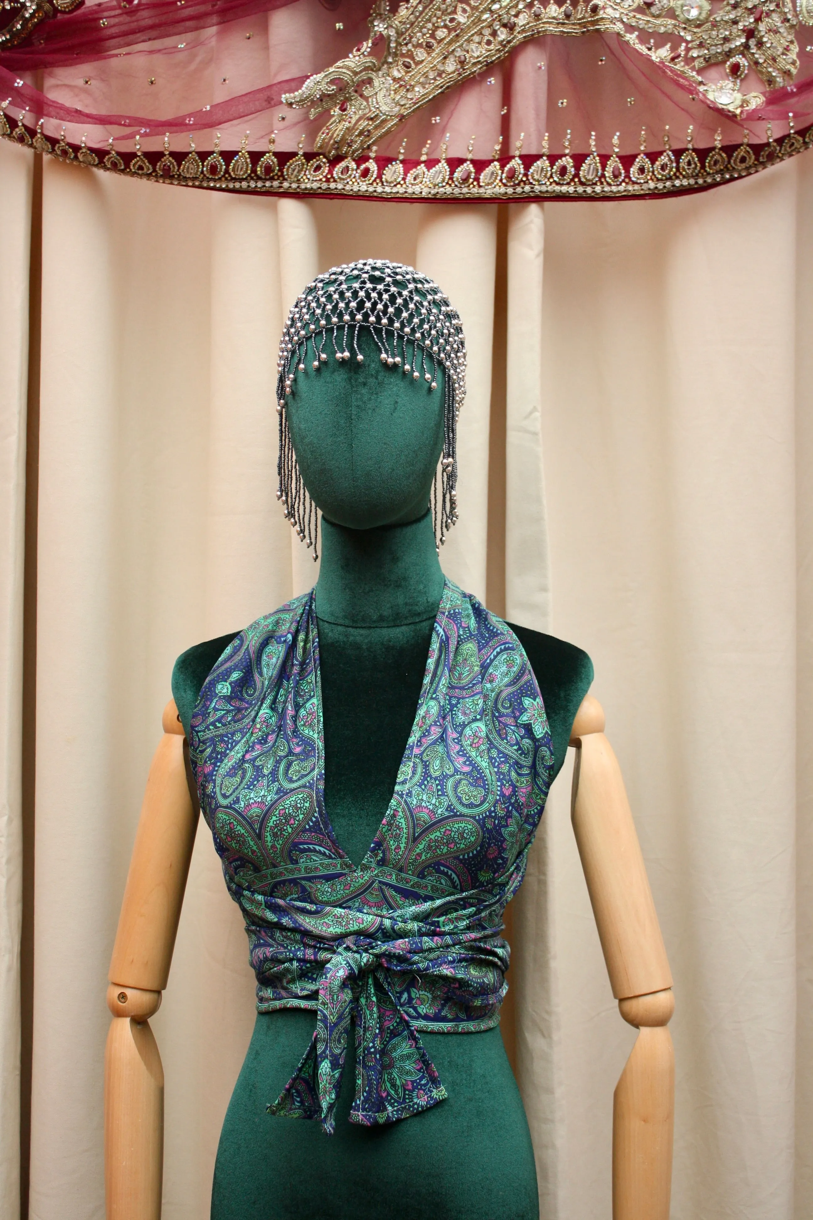 Silk Multi-Way Halter Top