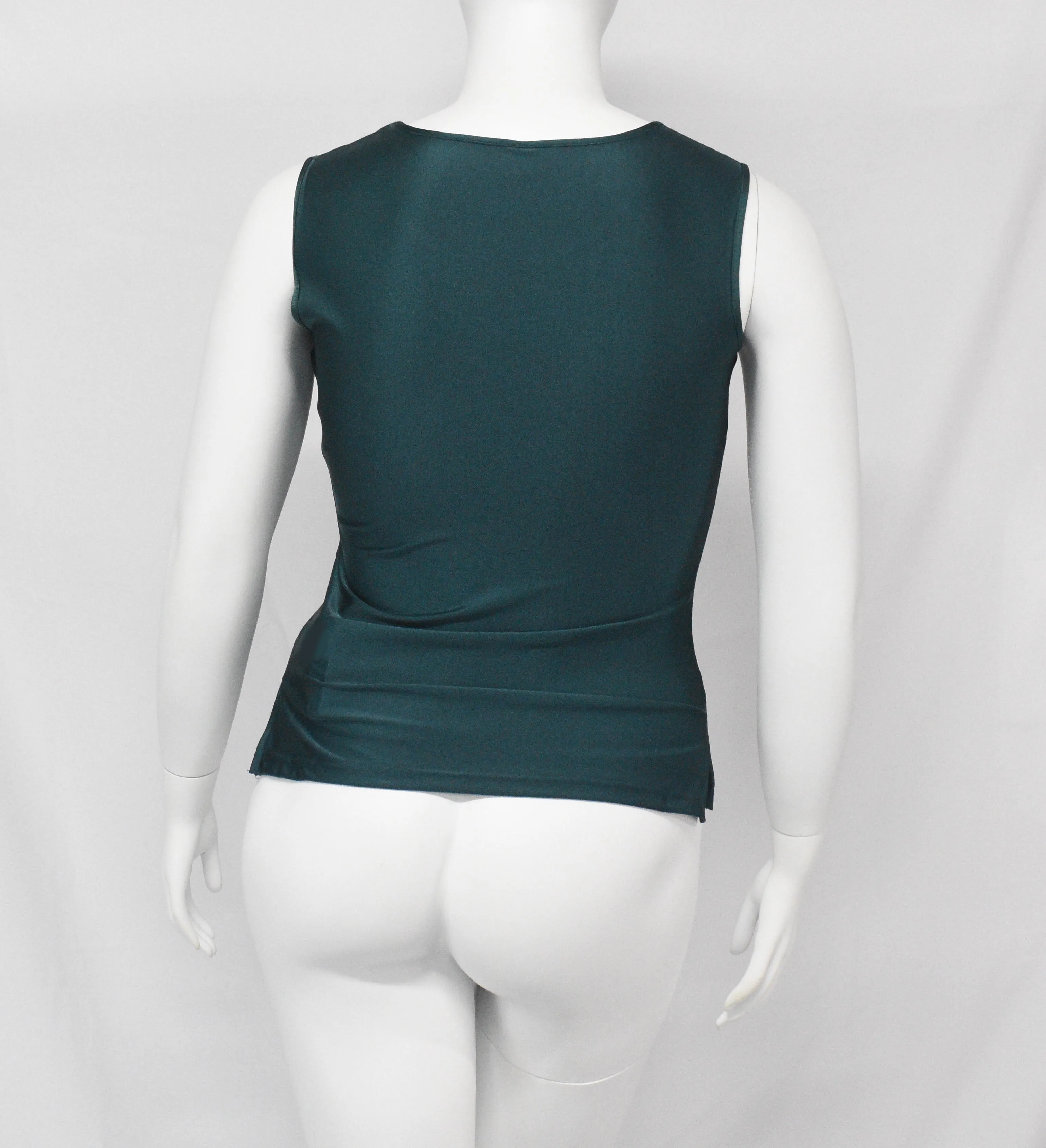 Sleeveless Green Blend Spandex Top