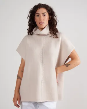sleeveless mockneck tunic - shadow white cc7-41