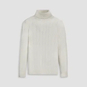 Solid Cable Turtleneck Sweater