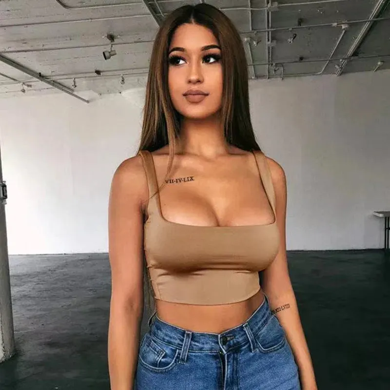 Solid Halter Crop Tops | Sexy Summer Camis
