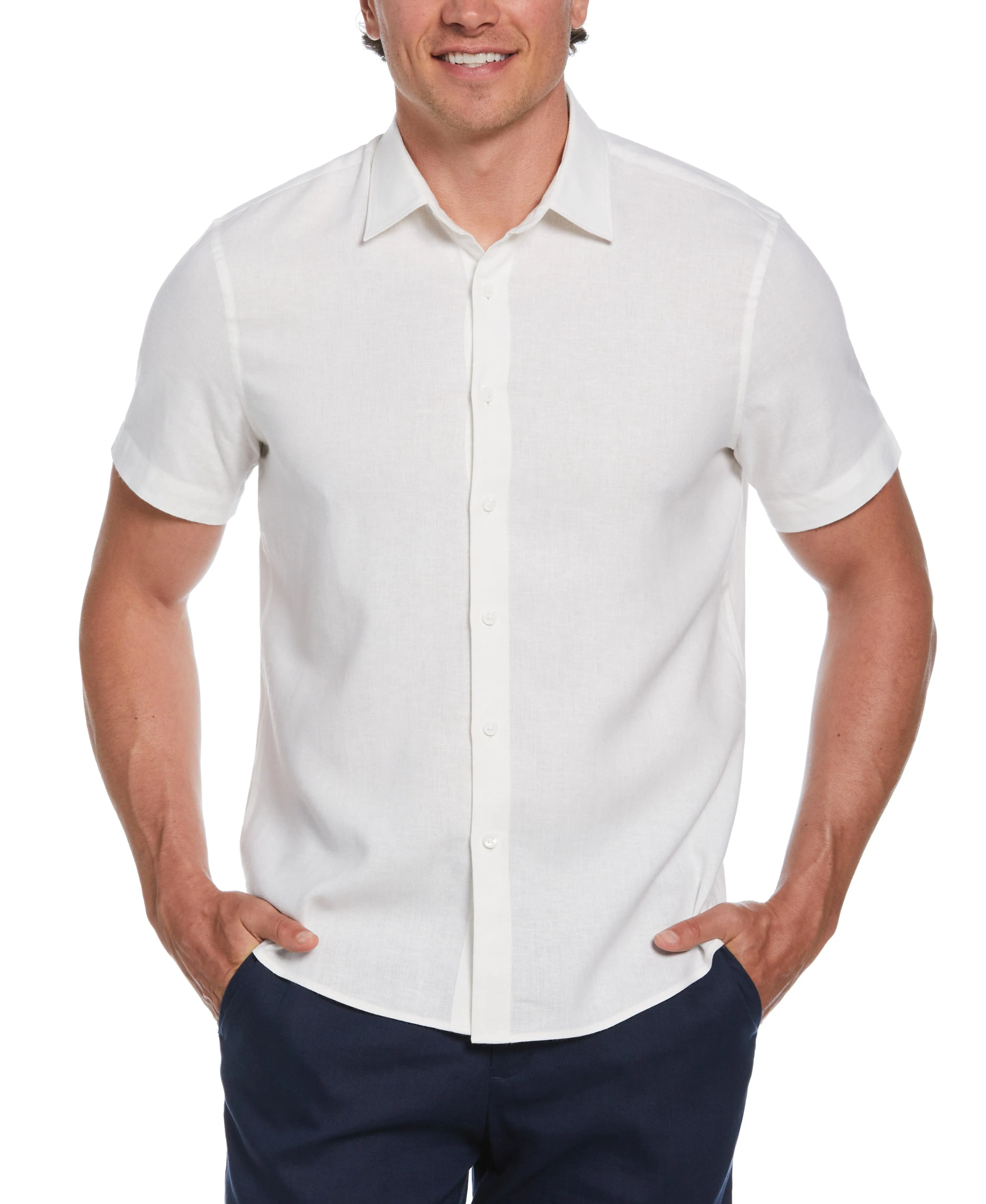 Solid Linen Blend Shirt