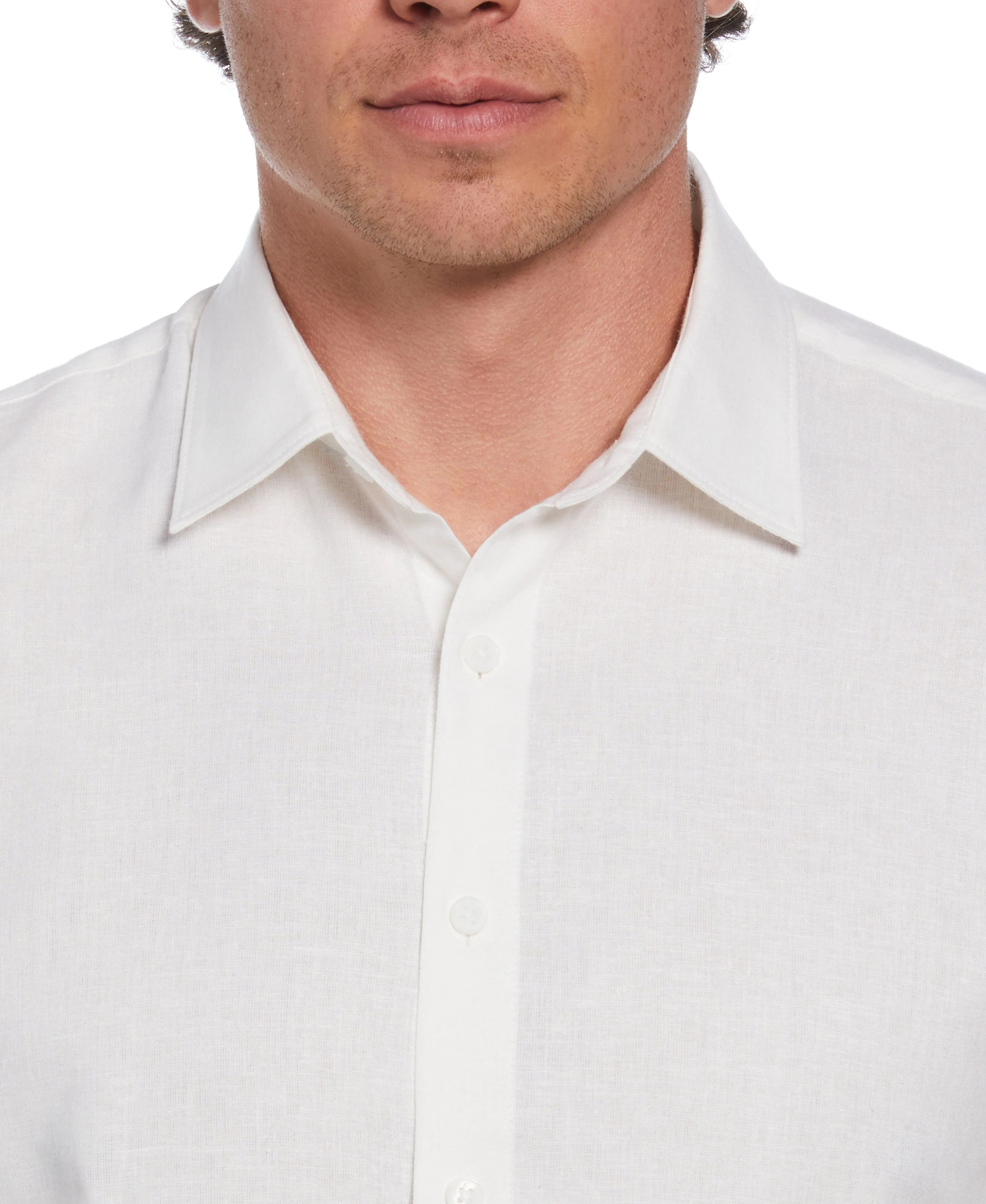 Solid Linen Blend Shirt