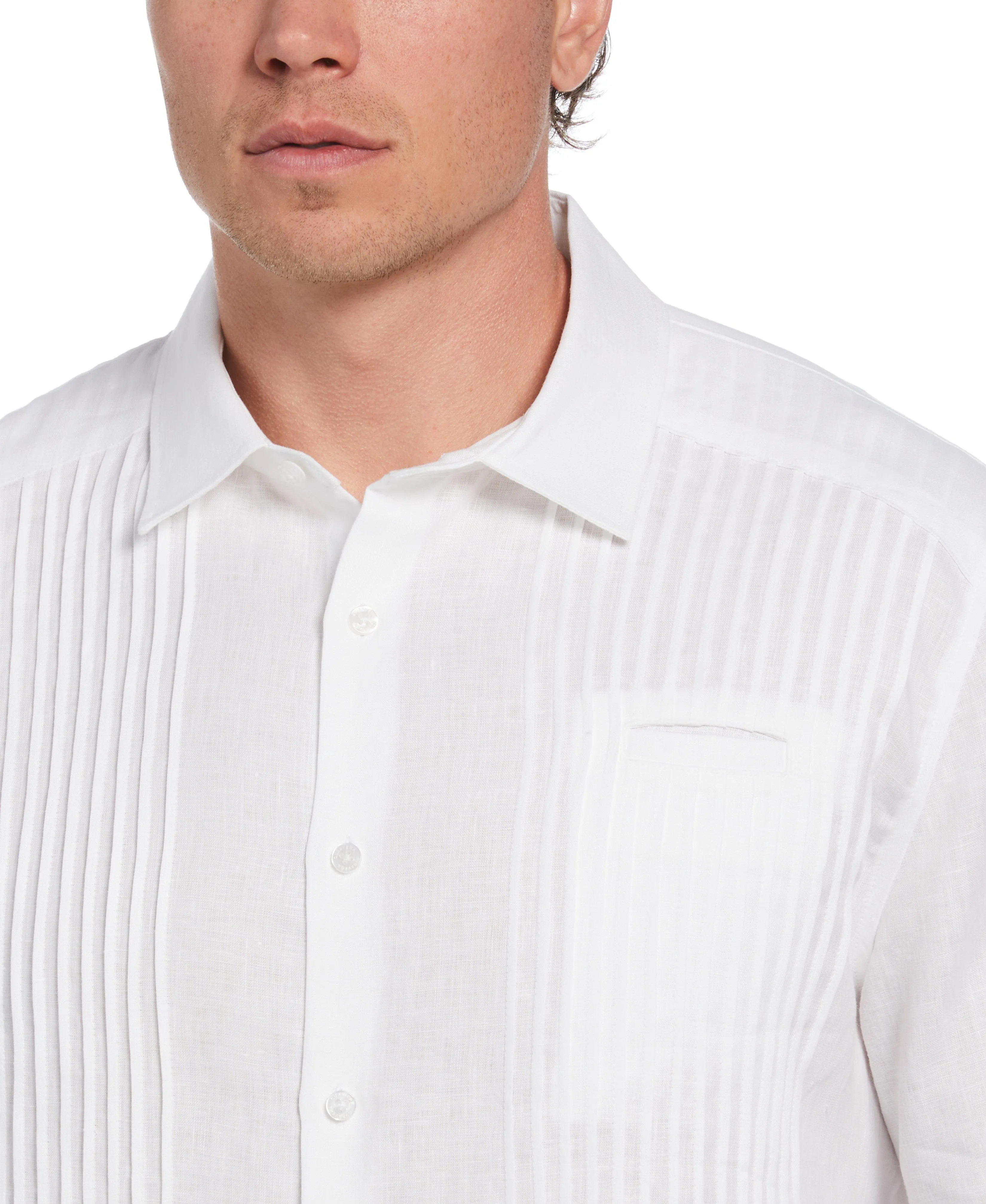 Solid Linen Presidente Guayabera Shirt