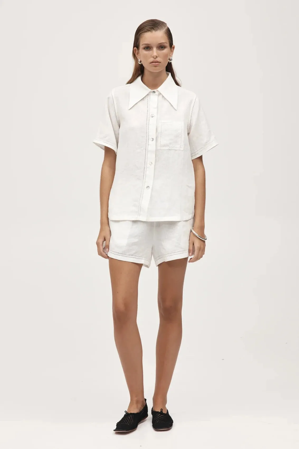 Sunny Shirt Ivory Linen