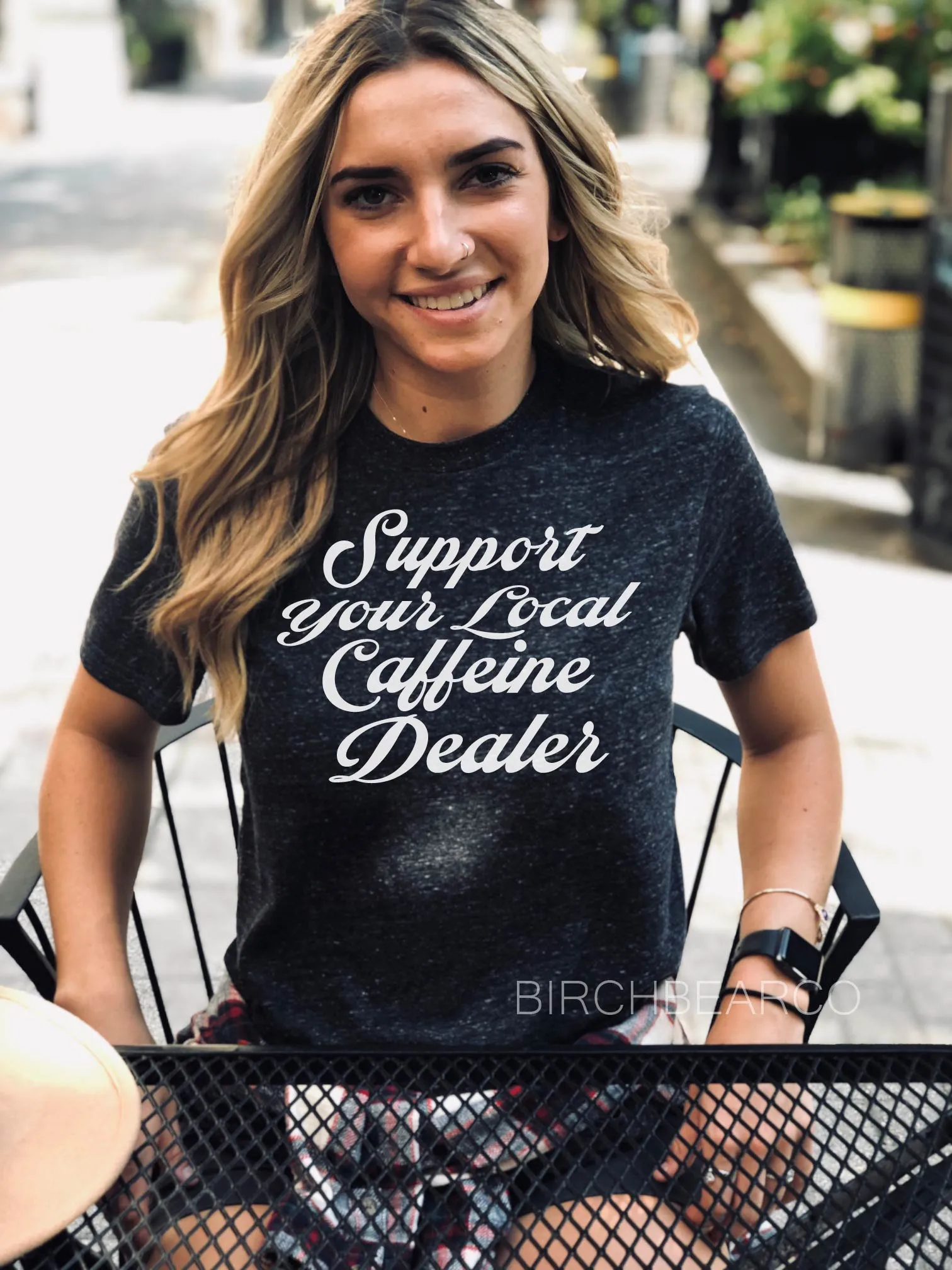 Support Your Local Caffeine Dealer Shirt - Unisex Crew