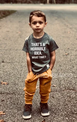 That's A Horrible Idea What Time Shirt