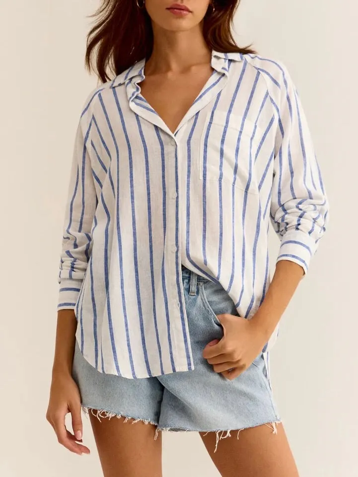 The Perfect Line Top - Palace Blue