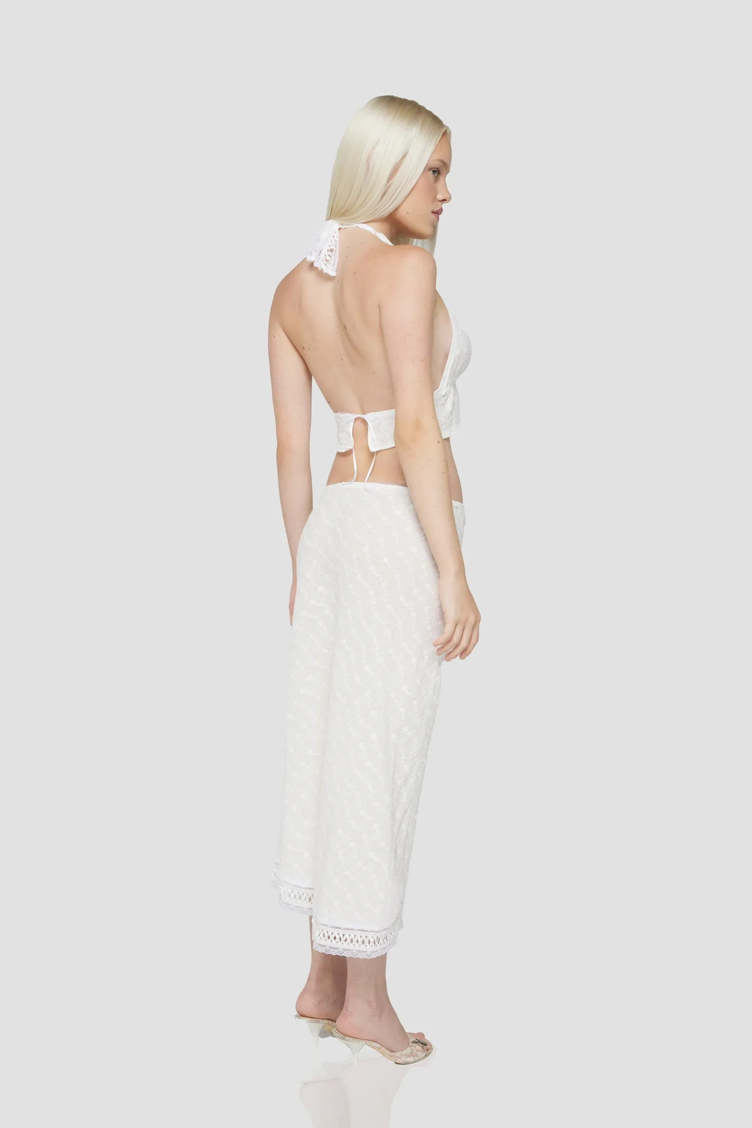 The Sofia Halter Top in Ivory