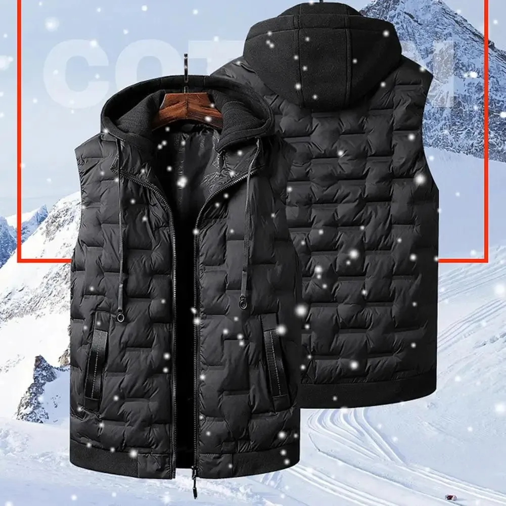 Thermo Vest | Men's Hooded Winter Vests with Detachable Cap