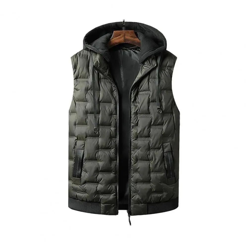 Thermo Vest | Men's Hooded Winter Vests with Detachable Cap