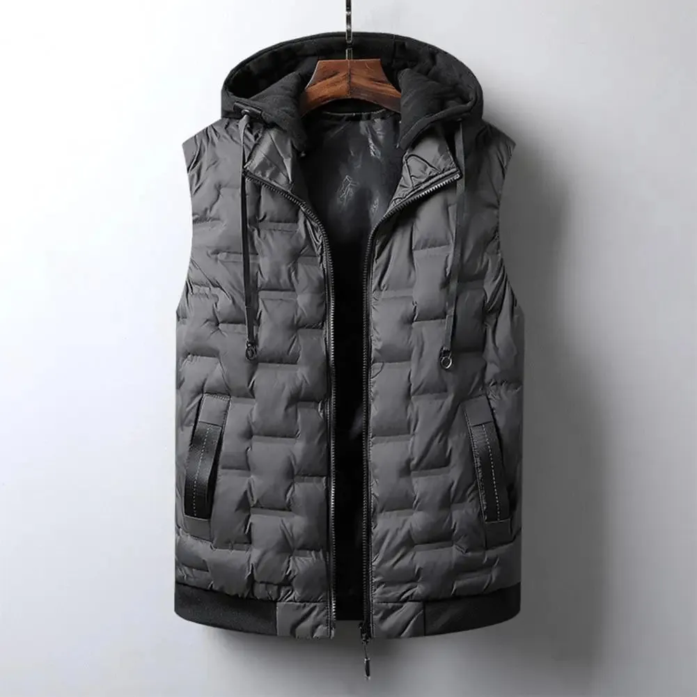 Thermo Vest | Men's Hooded Winter Vests with Detachable Cap