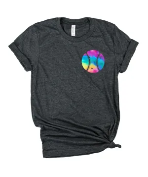 Tie Dye Softball Baseball Shirt | Unisex Shirt