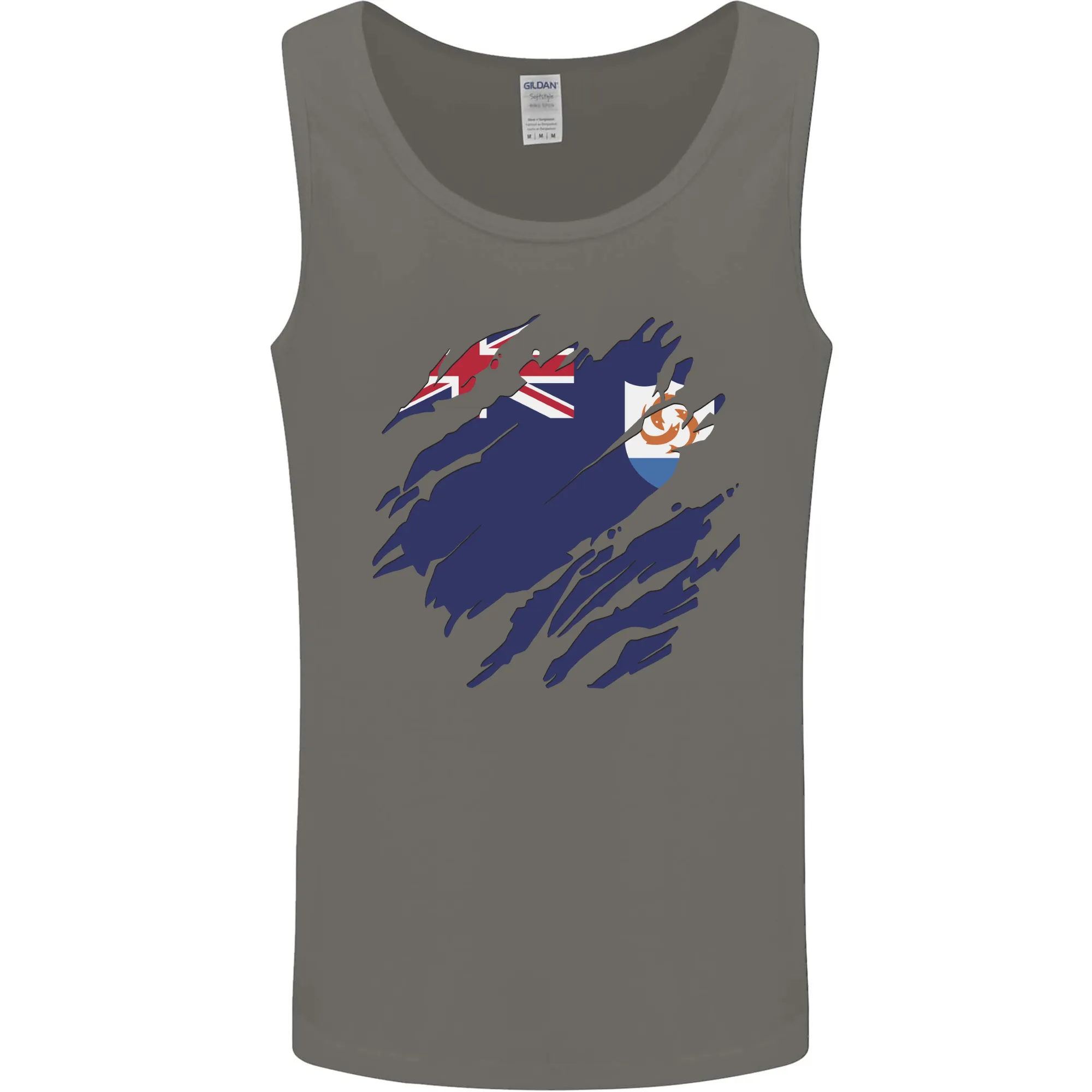 Torn Flag Anguilla Mens Vest Tank Top