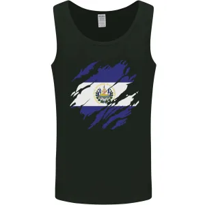 Torn Flag El Salvador Mens Vest Tank Top