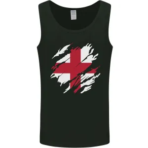 Torn Flag England English Mens Vest Tank Top
