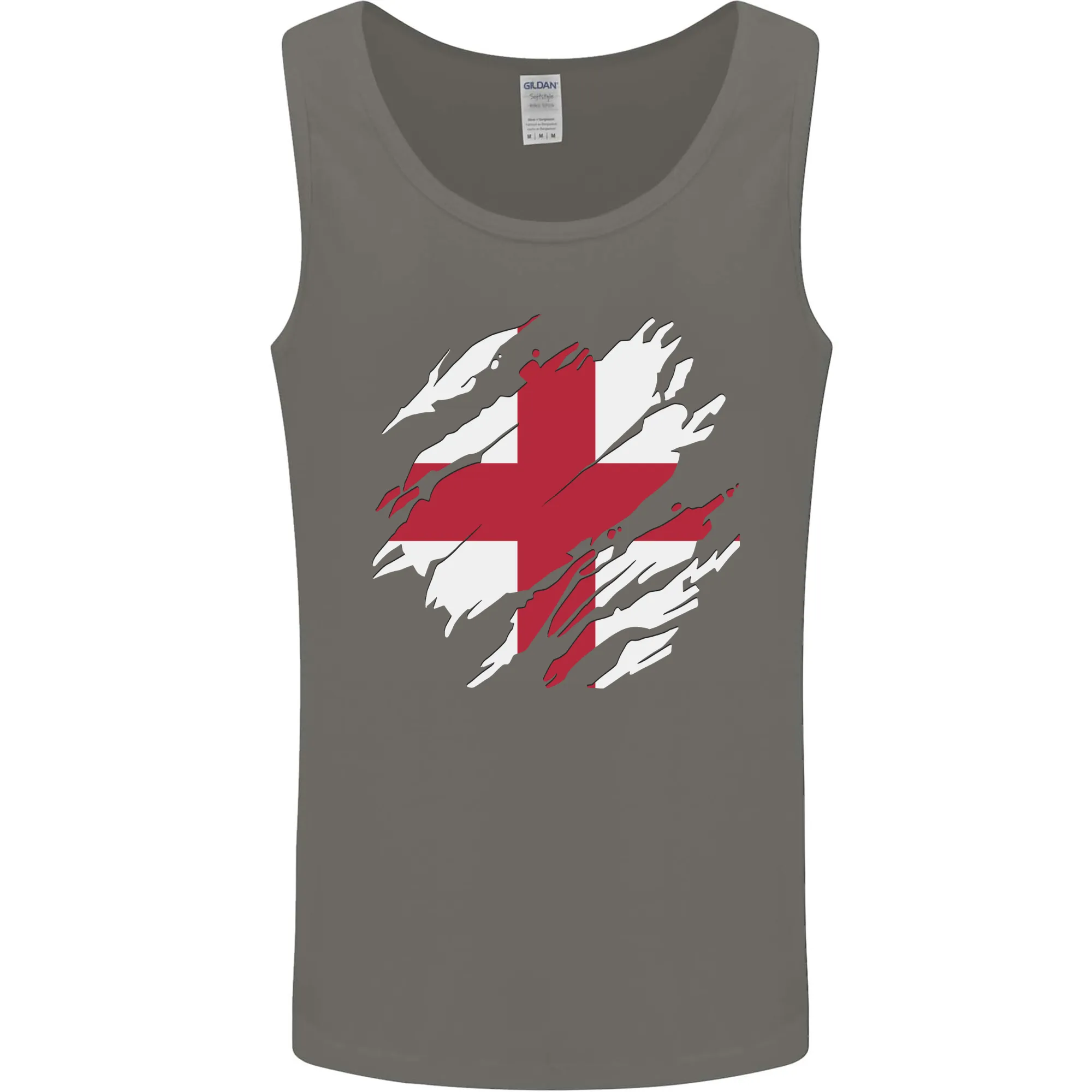 Torn Flag England English Mens Vest Tank Top