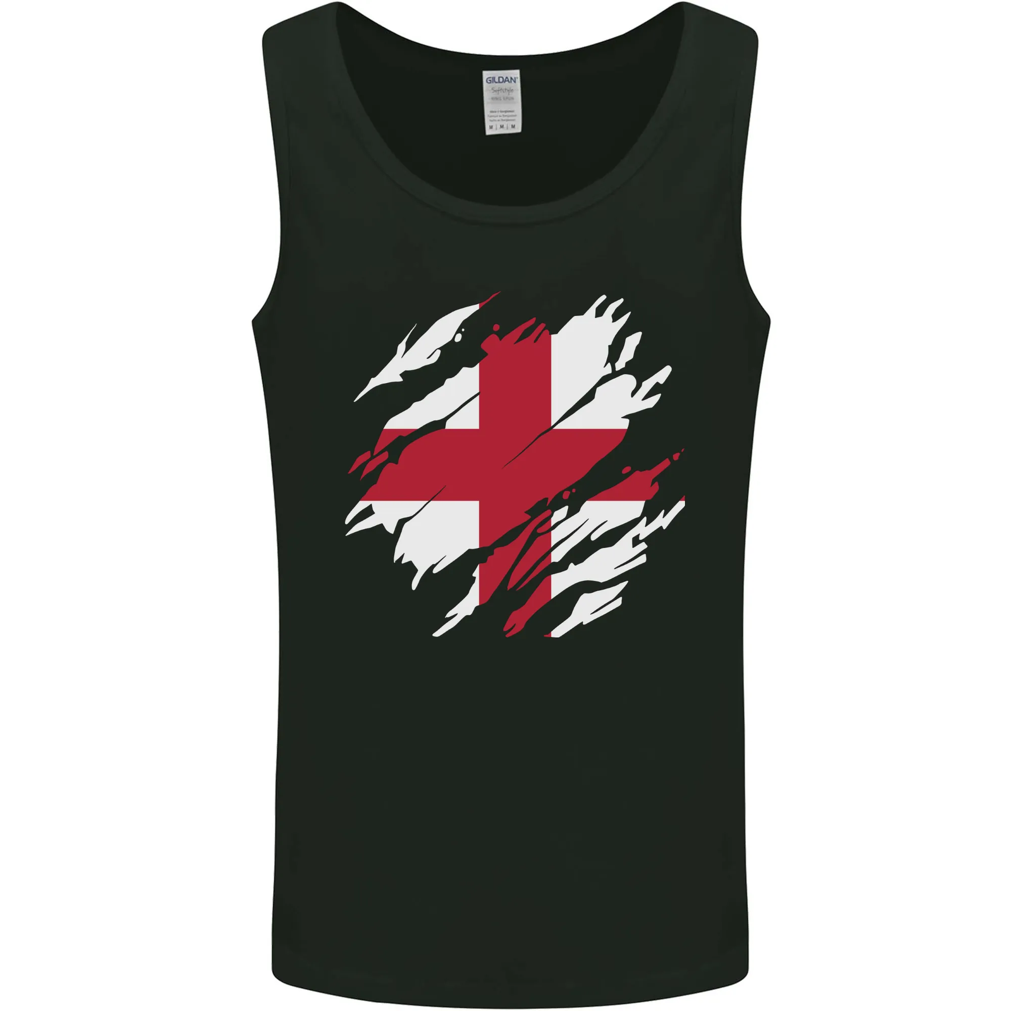 Torn Flag England English Mens Vest Tank Top