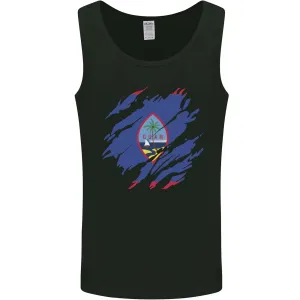 Torn Flag Guam Mens Vest Tank Top