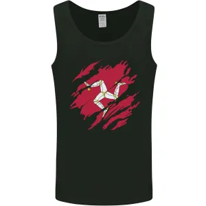 Torn Flag Isle of Man Mens Vest Tank Top