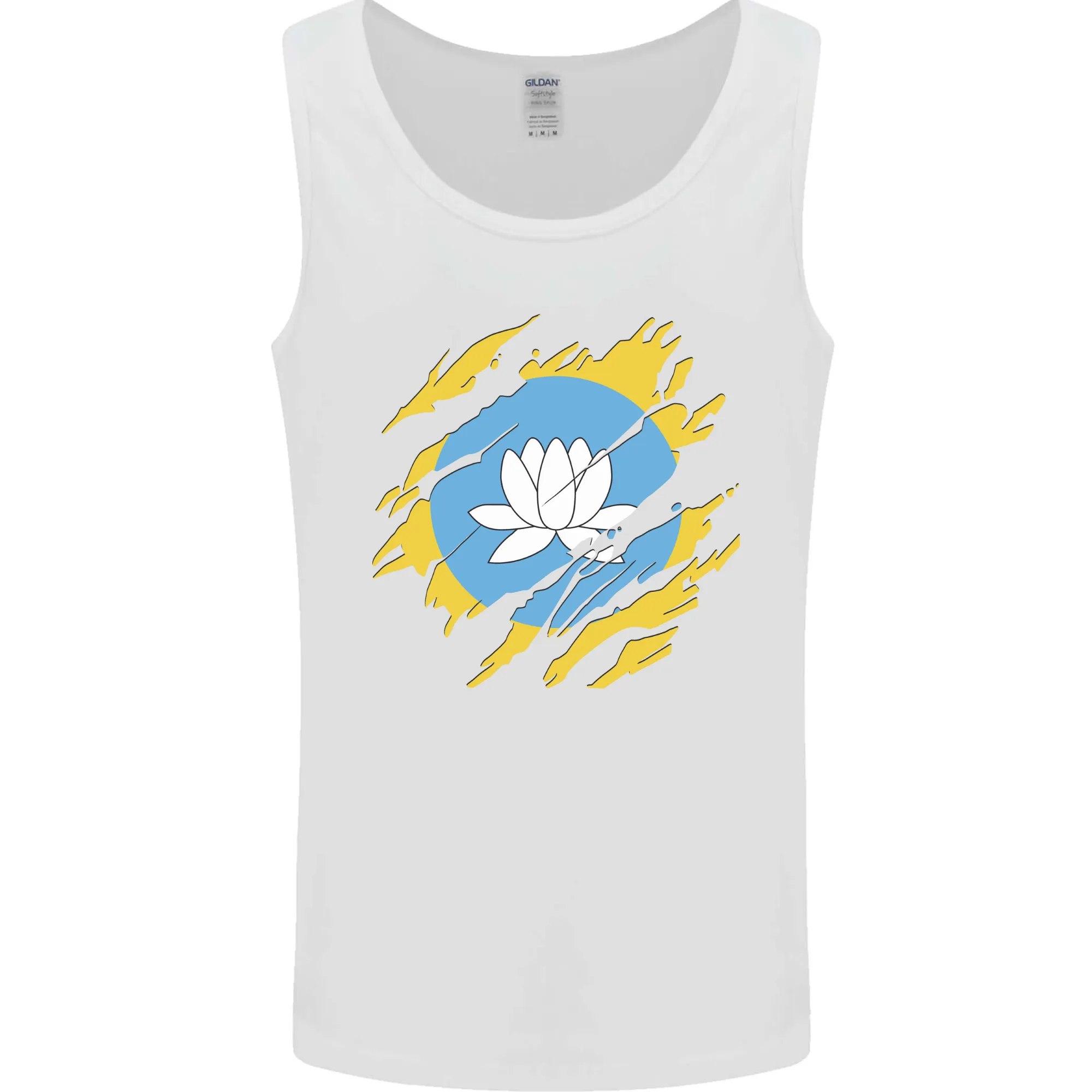 Torn Flag Kalmykia Mens Vest Tank Top