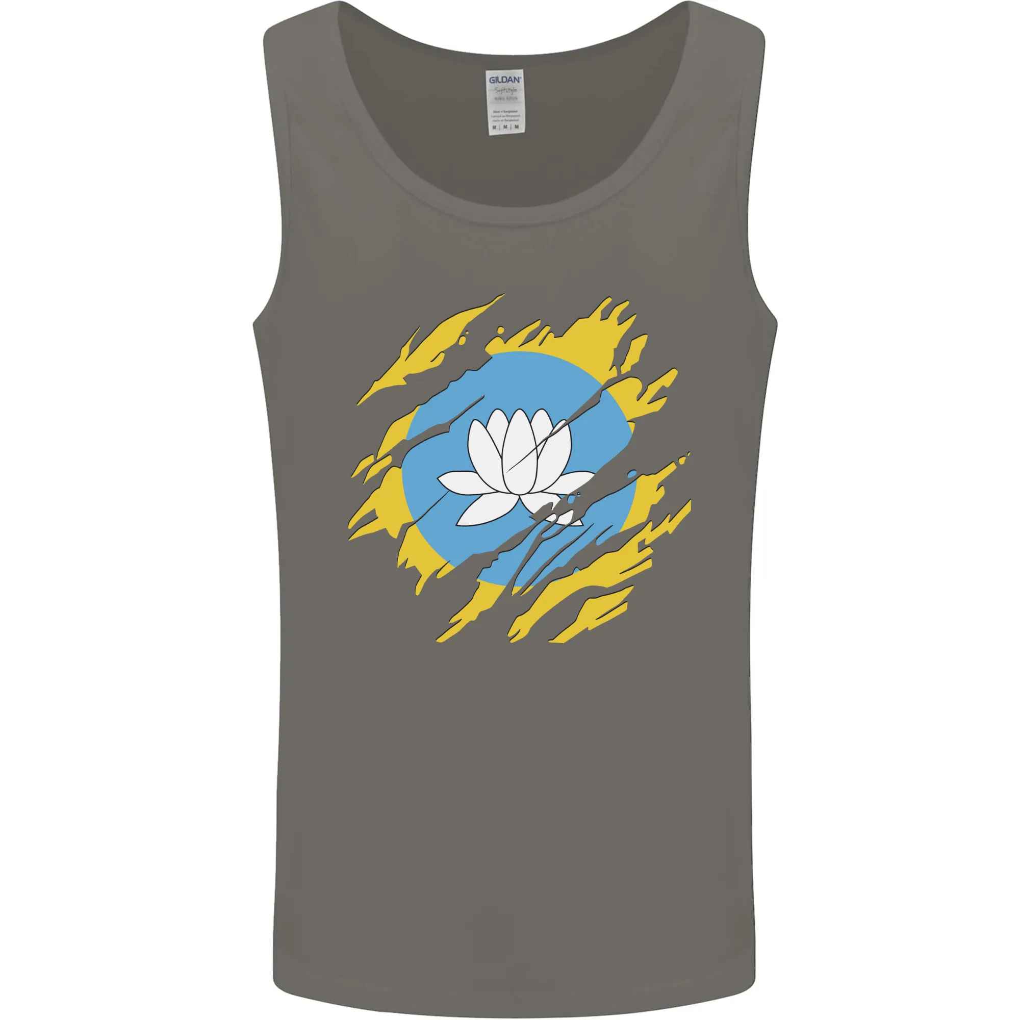 Torn Flag Kalmykia Mens Vest Tank Top
