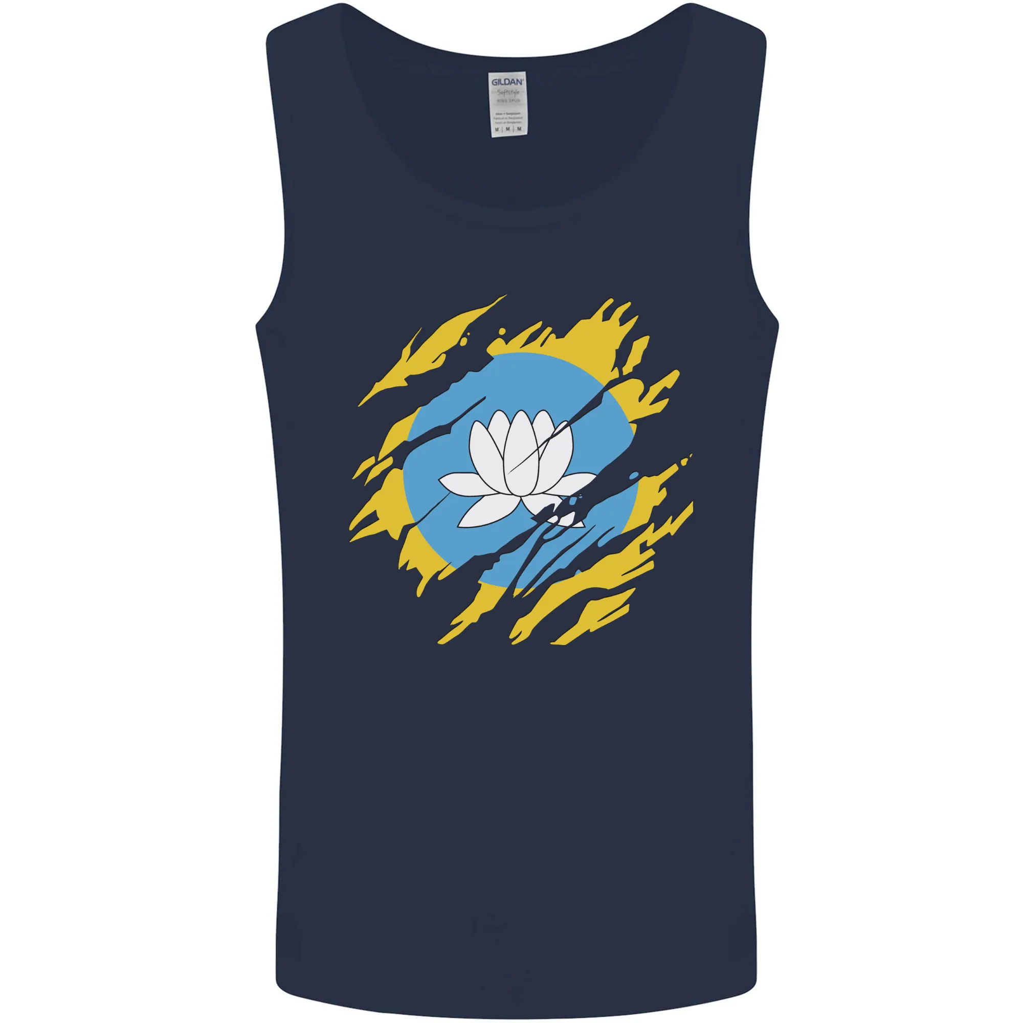 Torn Flag Kalmykia Mens Vest Tank Top