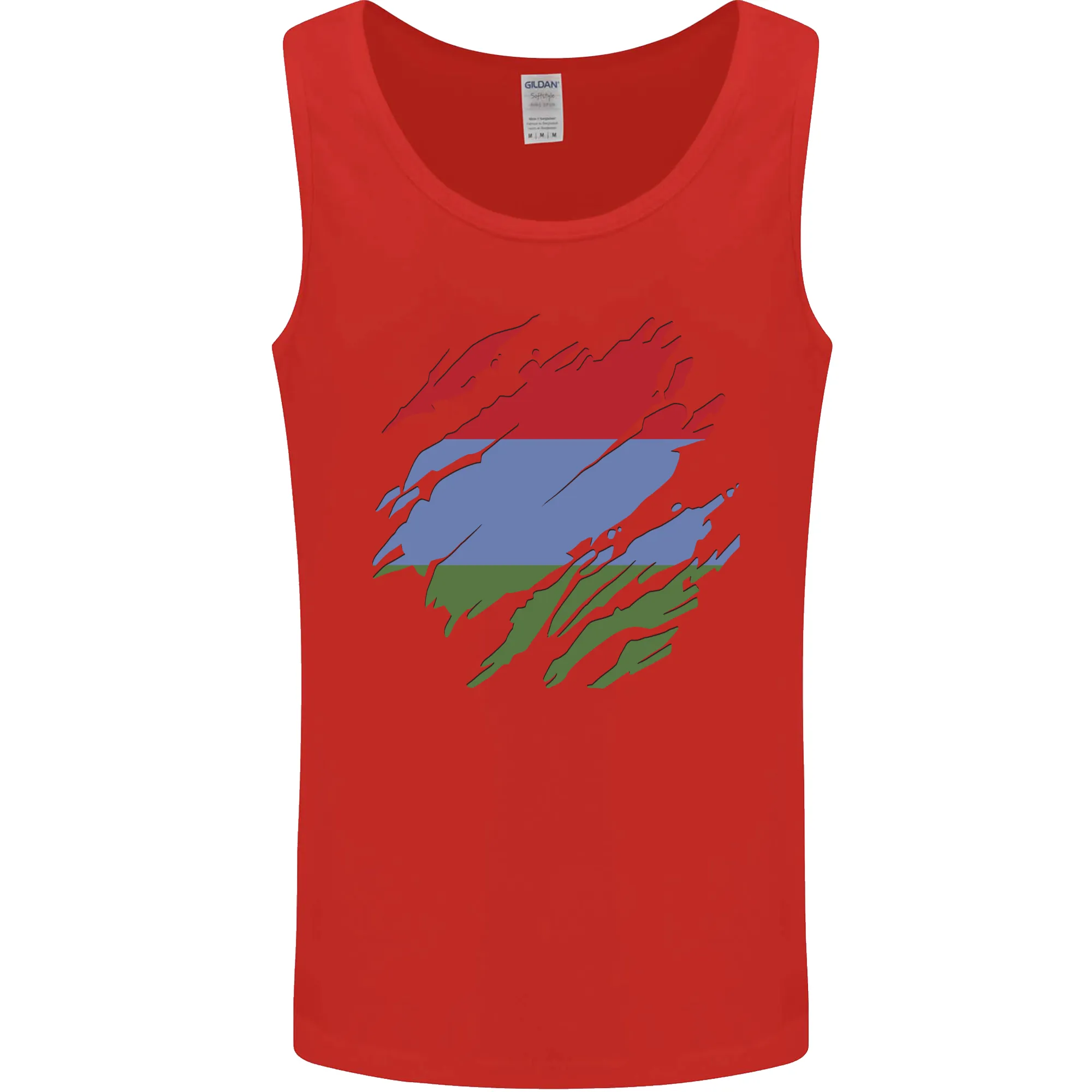 Torn Flag Karelia Mens Vest Tank Top