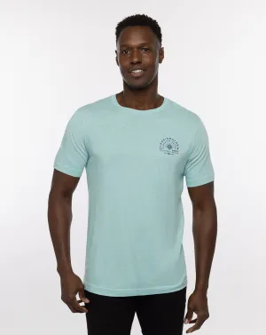 TRAVISMATHEW MENS PUERTO ESCONDIDO T-SHIRT - HEATHER TURQUOISE