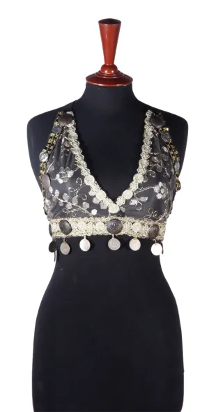 Tribal Coin Halter Top