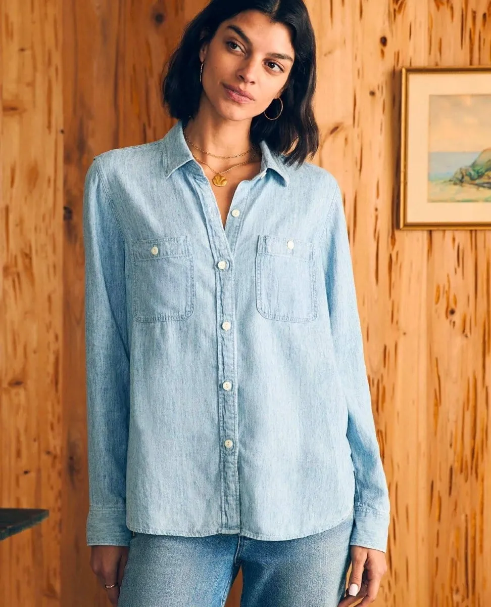 Tried & True Chambray Shirt Mid Wash