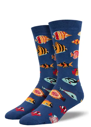 Tropical Fish Men's Bamboo Socks