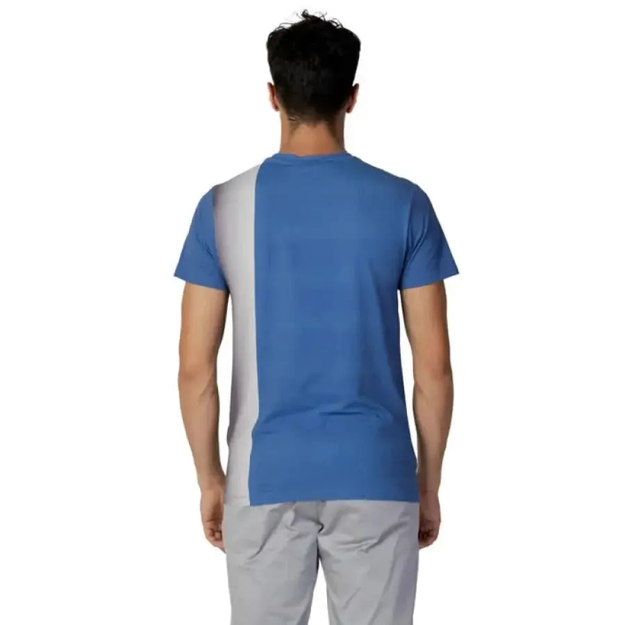 Trussardi Beachwear Men's Blue Short-Sleeve Polyester T-Shirt