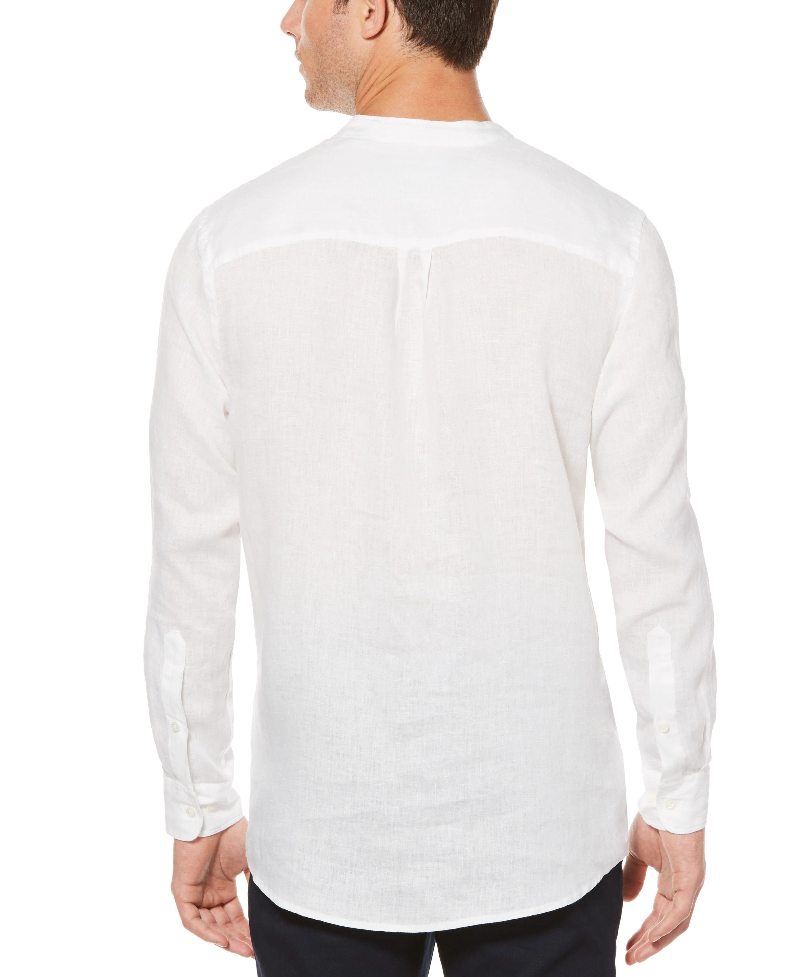 Untucked Linen Solid Popover Shirt