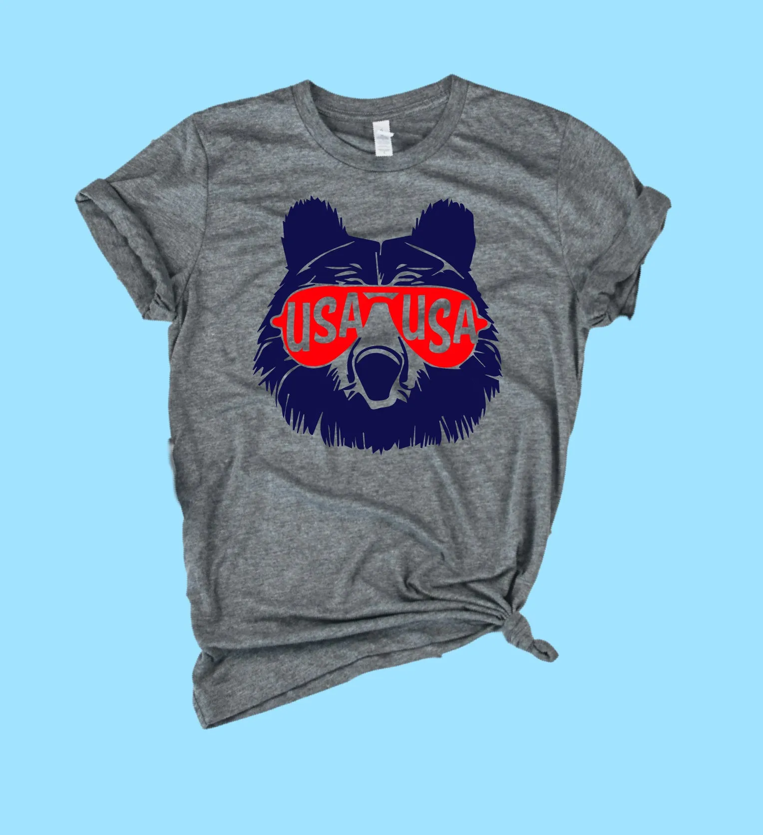 USA Bear Shirt | 4th Of July Shirt | July 4th Unisex Crew